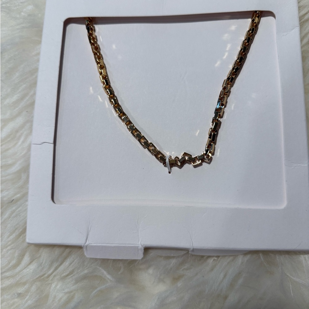Zara Gold Zigzag Link Necklace